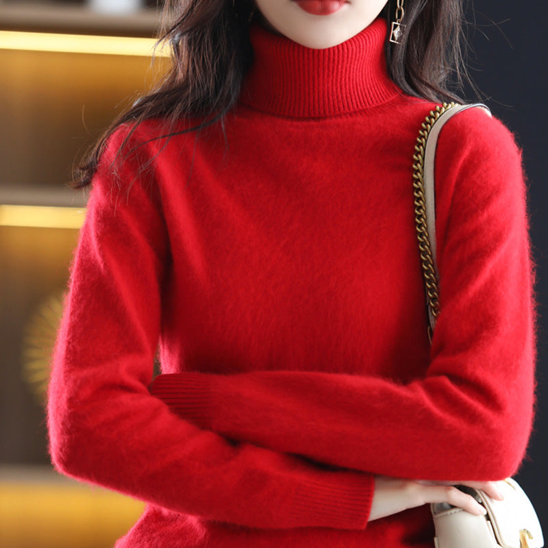 Maglione a collo alto in maglia Luna