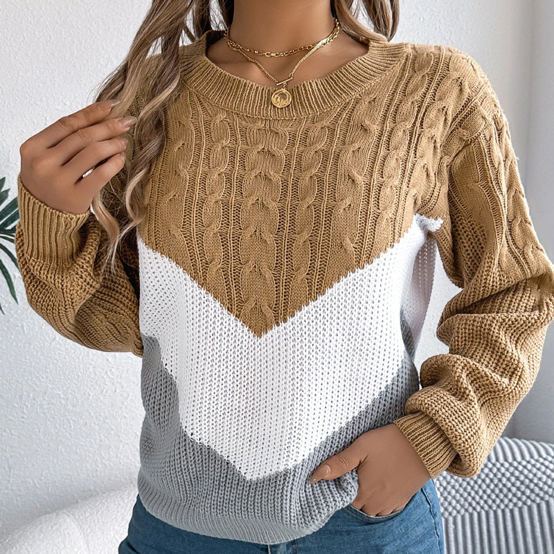 Maglione in maglia Sofia Chevron
