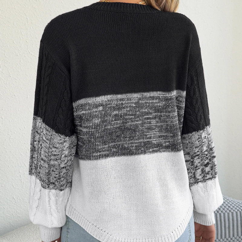 Maglione lavorato a maglia con motivo a trecce Poppy