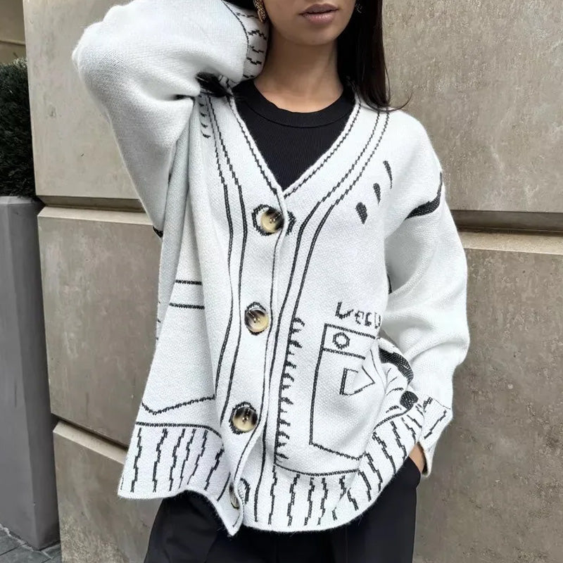 Livia Cardigan Grafico