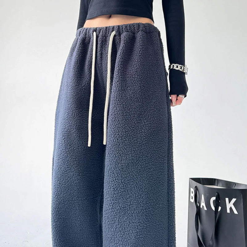 Pantaloni in pile a gamba larga Harper