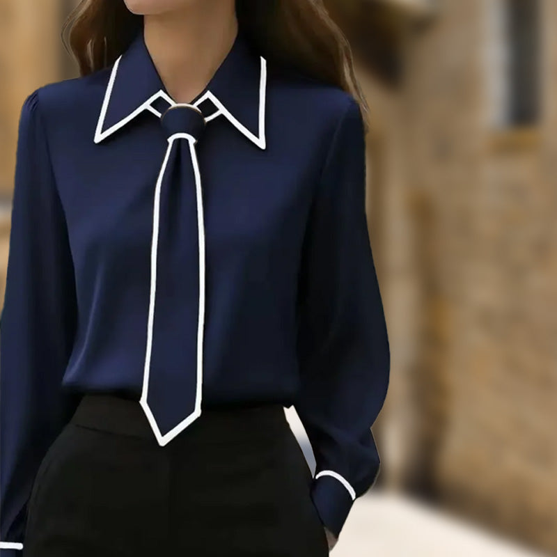 Vittoria Blusa con Fiocco a Contrasto