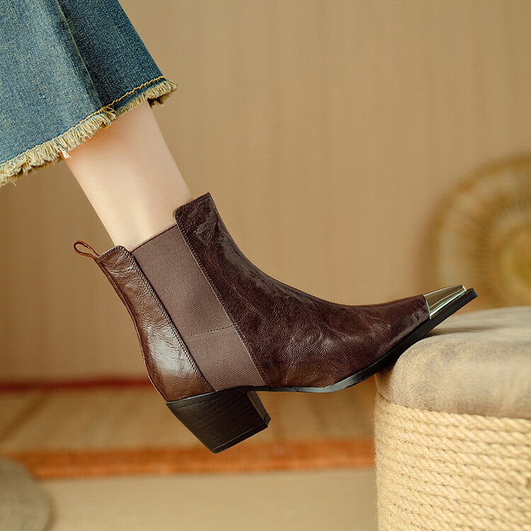 Stivali in pelle di Siena