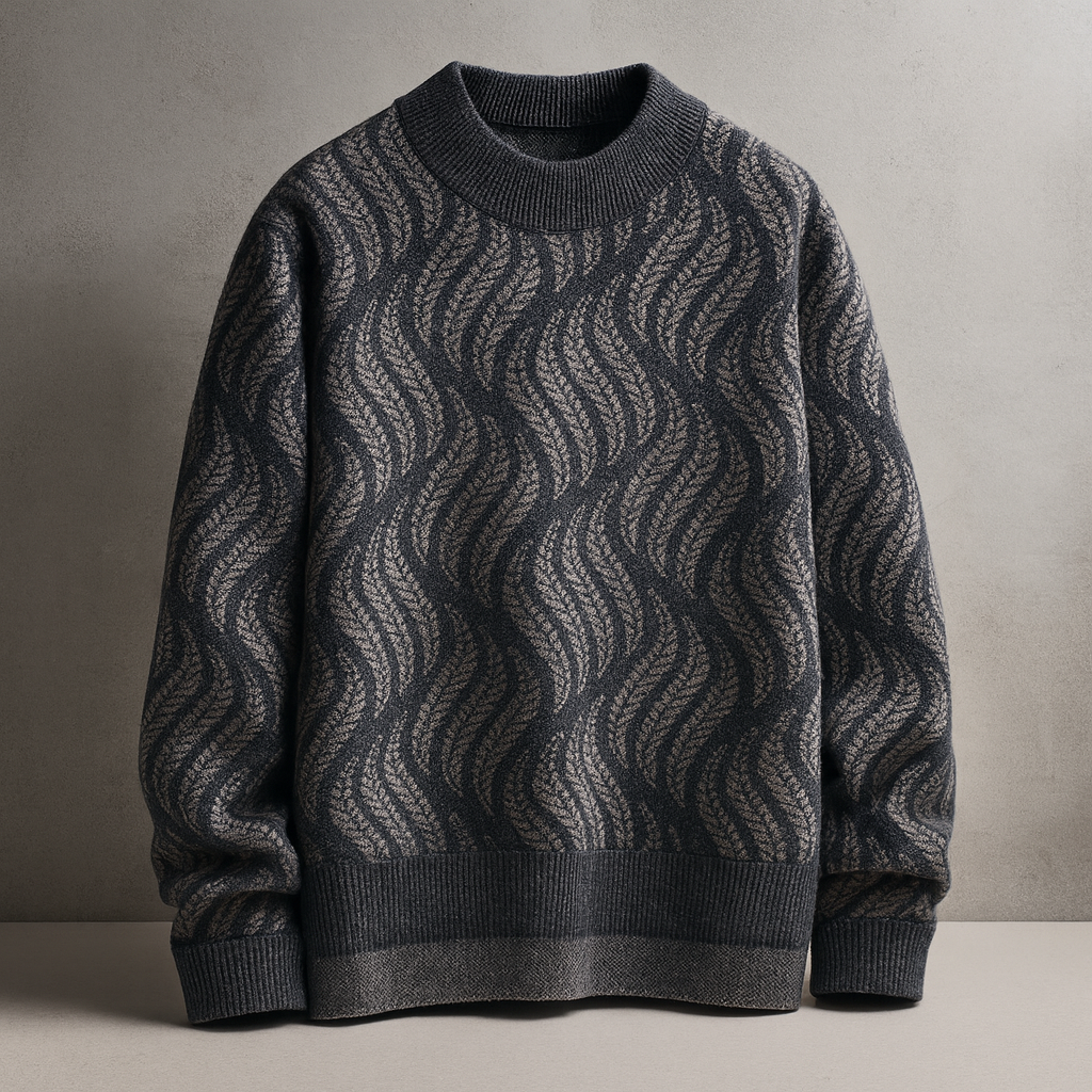 Maglione lavorato a maglia con fiamma