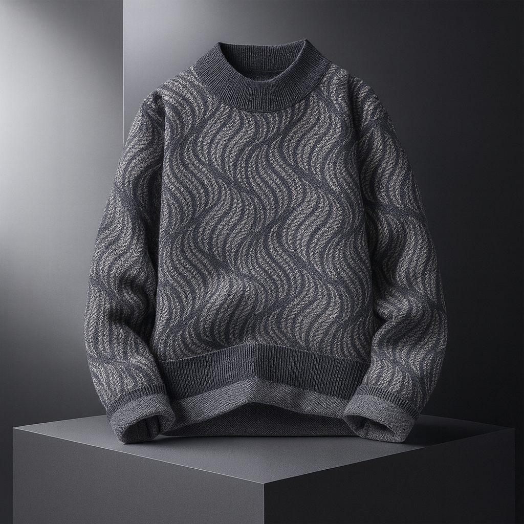 Maglione lavorato a maglia con fiamma